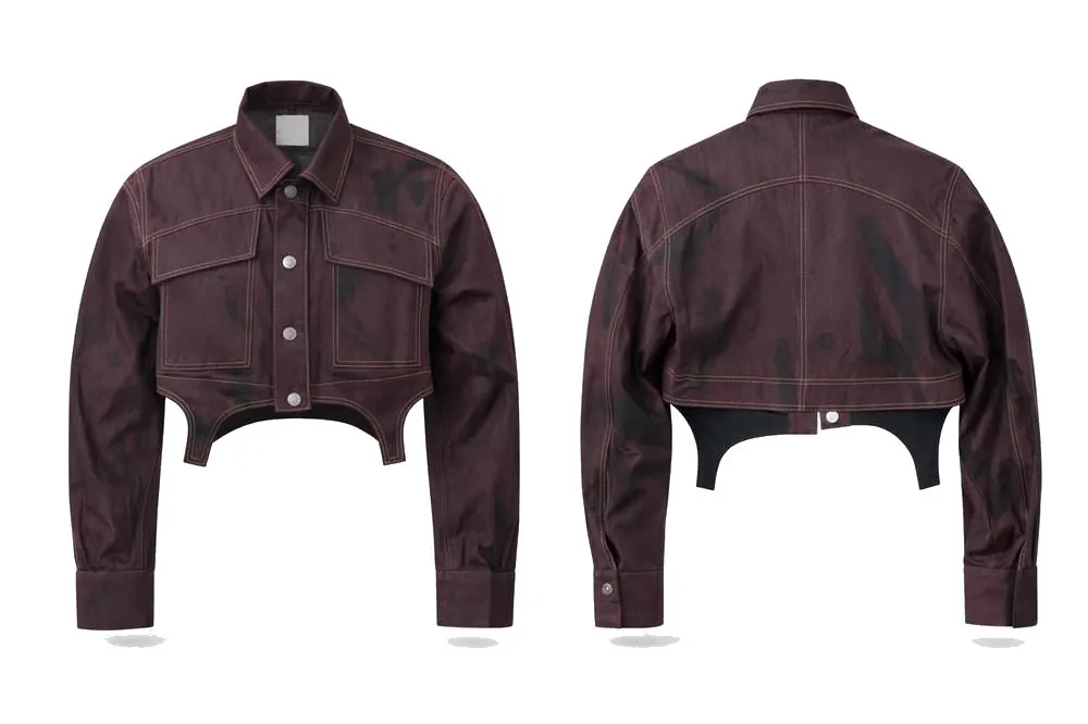 Crop Jacket Burgundy